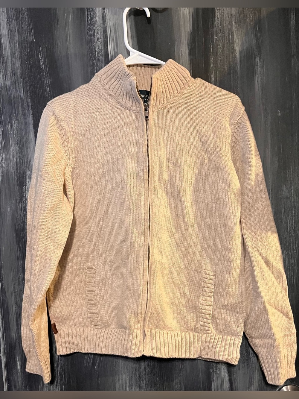 Ralph Lauren Women's Full-Zip Sweater Jacket - Cream